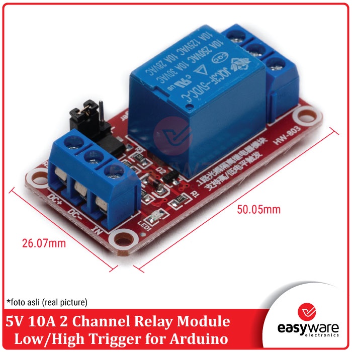 Relay module 5V 1 channel high and low trigger