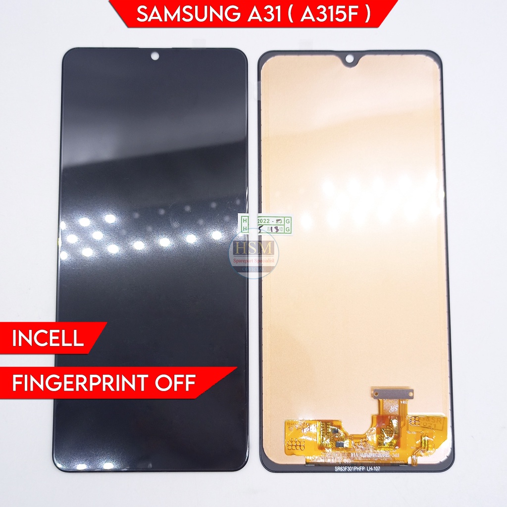 LCD SAMSUNG GALAXY A31/A315F INCELL OLED 2 FULLSET TOUCHSCREEN ORI OEM