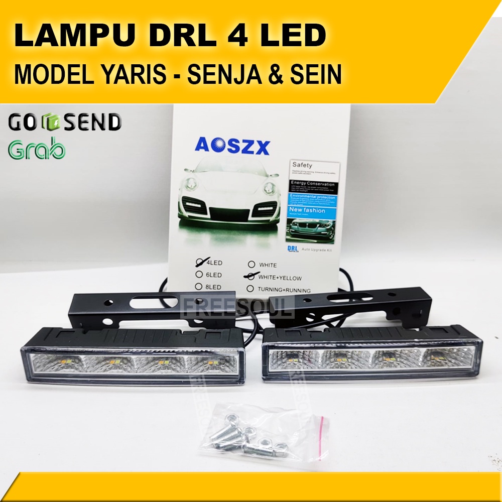 Lampu DRL 4 LED - Model Yaris Senja &amp; Sein