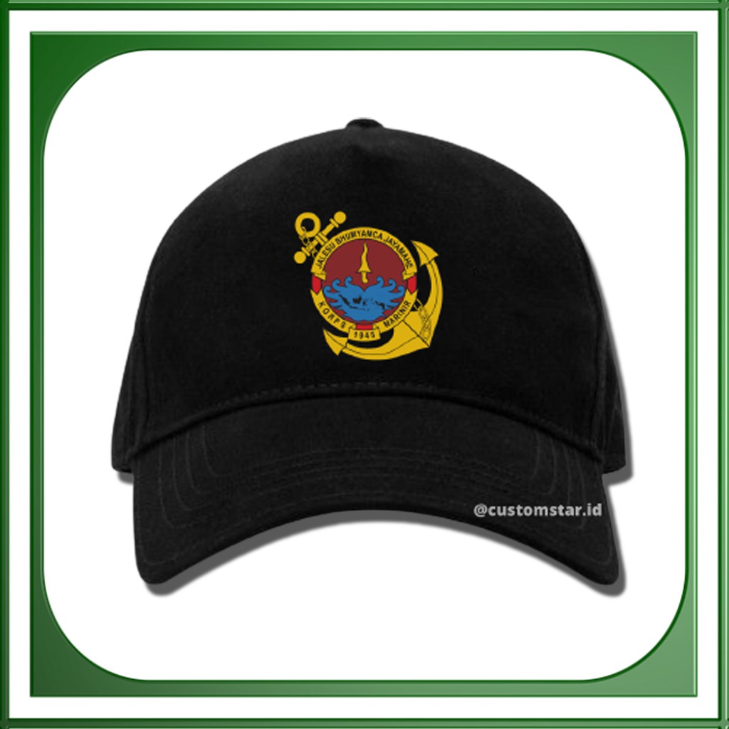 Topi Jangkar Marinir Tni Al Hitam