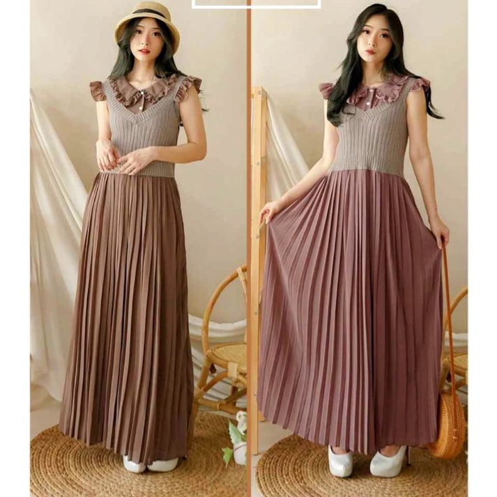 DRESS YUNA PLISKET TERBARU