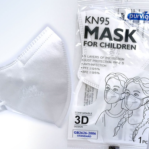 Masker KN95 medis anak-anak Polos pack 1satuan