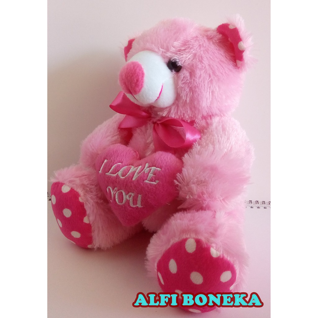 Boneka Teddy Bear M Pink - Boneka Mainan Anak Perempuan - Boneka Kado Teddy Bear Lucu