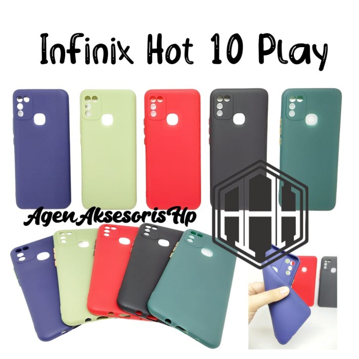NEW Case Casing HP SMPC TPU Candy Infinix Hot 10 Play Soft Macaron Kondom Silikon NZR