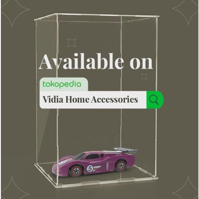 

[[COD]] CUSTOM, Acrylic Display Box 49cmx43cmx19cm Alas Bening BERMUTU Kode 741