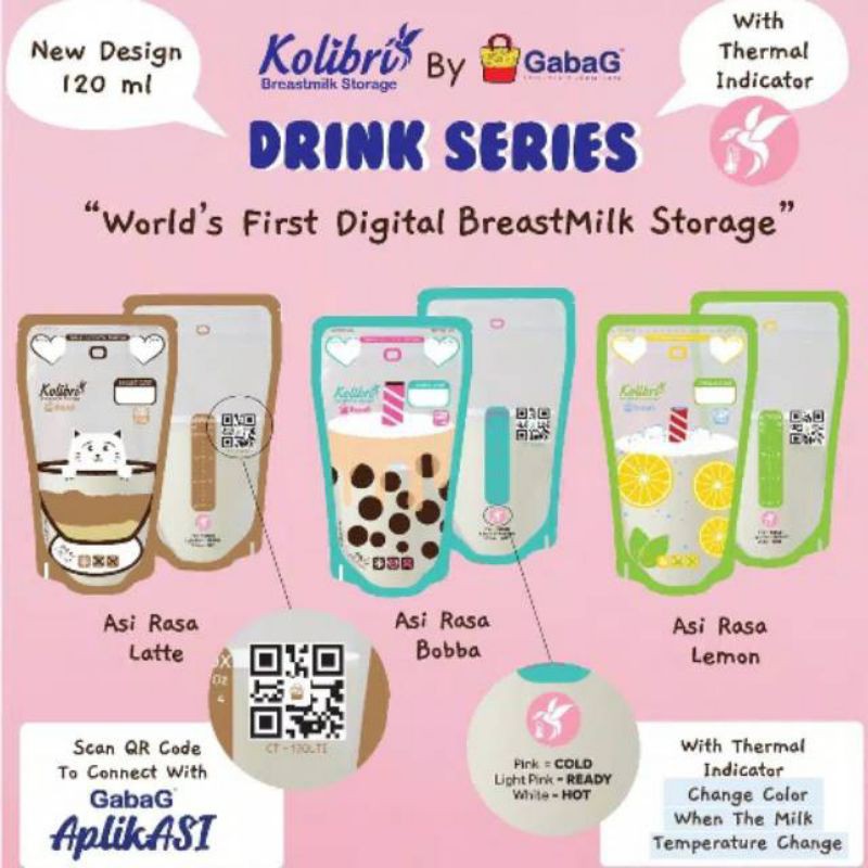 Gabag Breastmilk storage Kantong Asi Gabag 120ml / 150ml