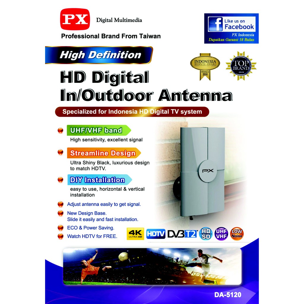 Digital tv indoor antenna PX DA-5120 - antena tv dalam