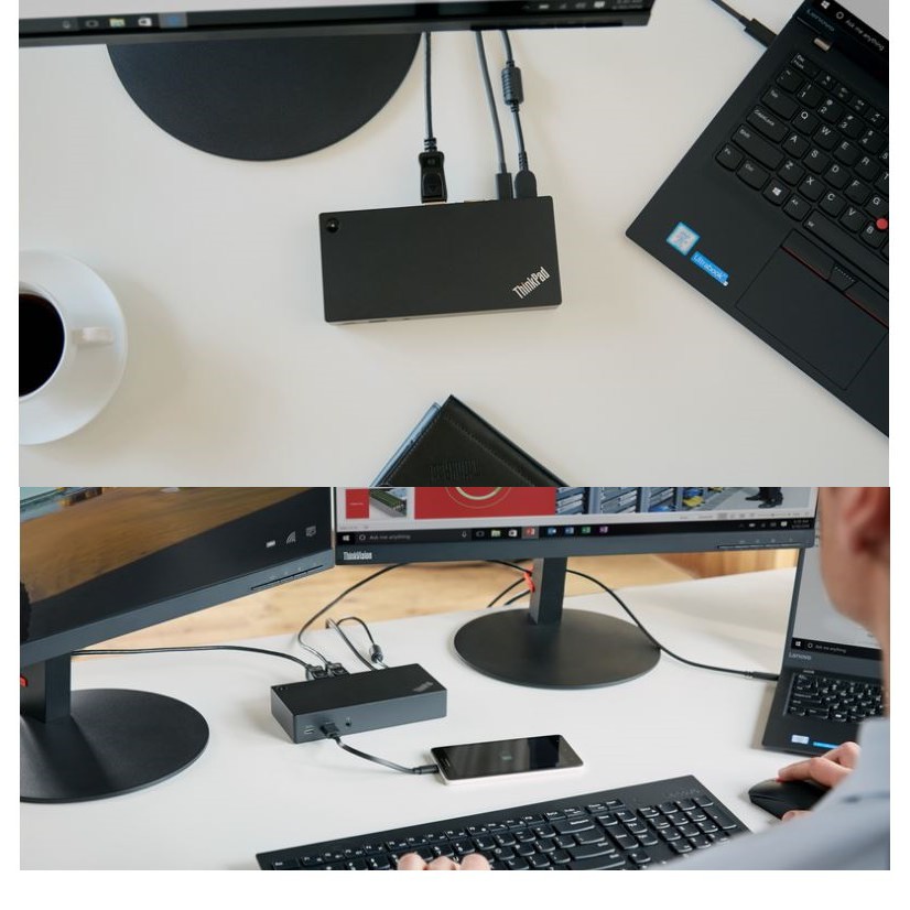 Docking Station Thinkpad 40AY (Gen 2 ) Type C Thunderbolt 3 with Charger 90 Watt Original