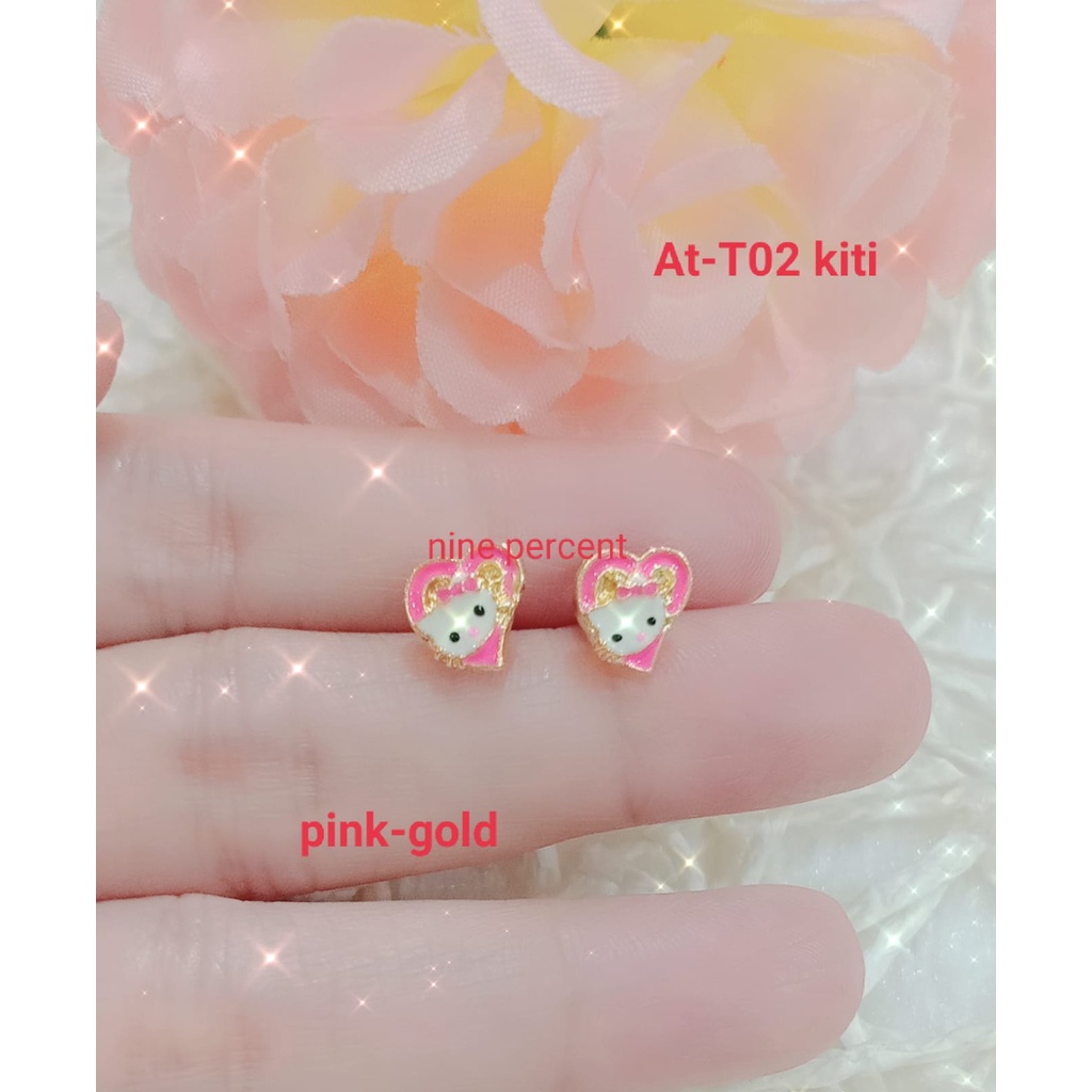 TERBARU ANTING TUSUK/ANTING STUD ANAK KARAKTER, ANTI KARAT DAN ANTI ALERGI/ ANTING ANAK HELLO KITTY