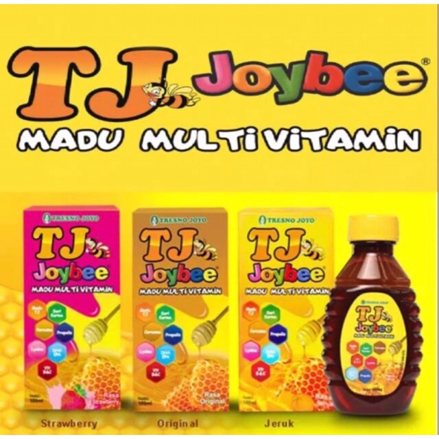 Madu TJ Joybee multivitamin 100 ml jeruk | strawberry ( madu + multivitamin anak 2 varian rasa )