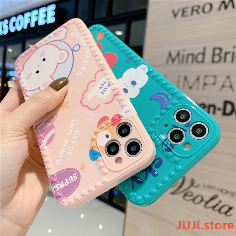 Lovely little girl Love Heart Camera Protection Candy Color Glossy Soft TPU Phone Case iPhone 12 11 Pro Max 7 8 Plus X XS MAX XR