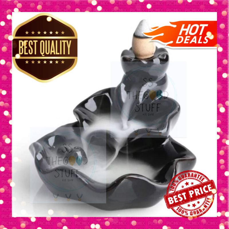 Pembakar Dupa Keramik Air Terjun / Tempat Bakar Dupa Backflow