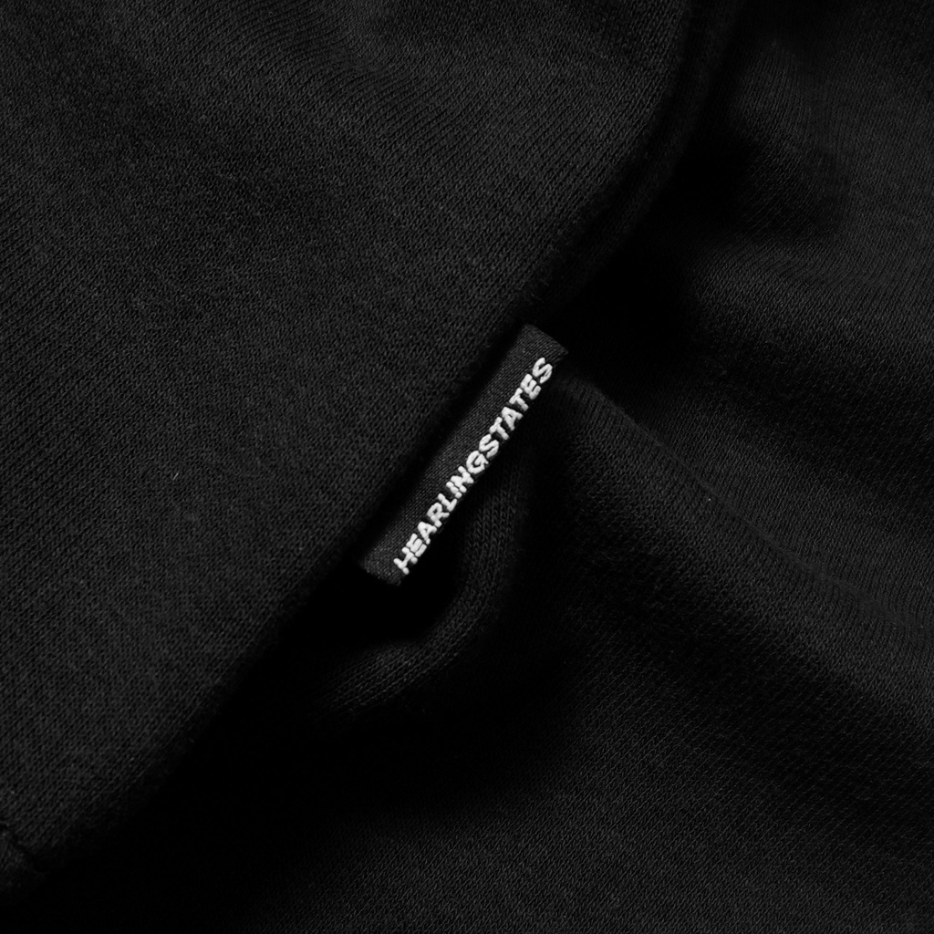 Hearlingstates | Gloomy face | Oversized Crop Hoodie Unfinished