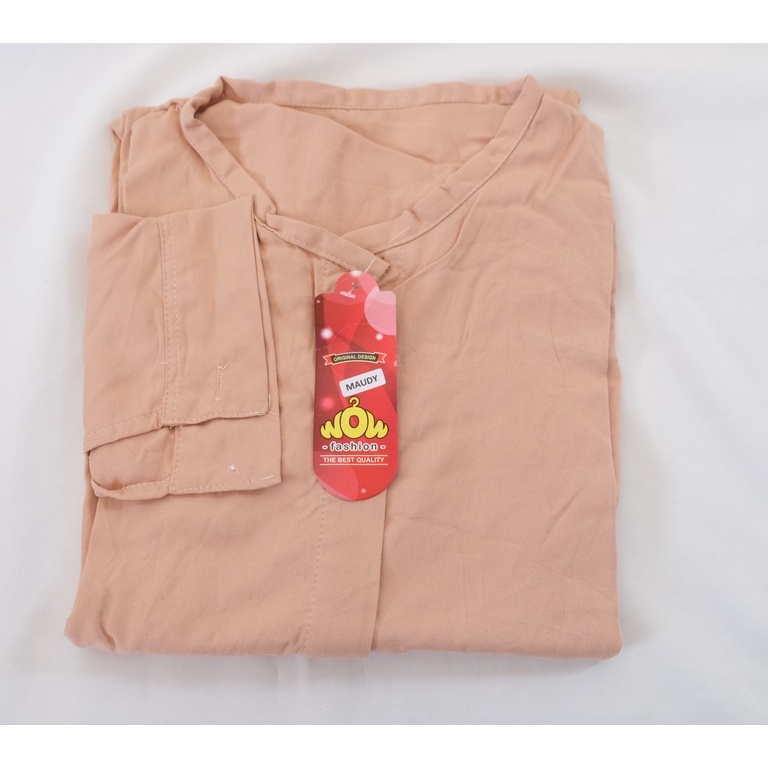 MAUDY SHIRT BLOUSE WANITA RAYON PREMIUM-HAZELNUT