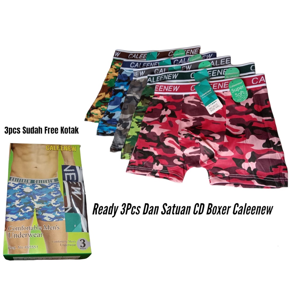 3PCS CALEENEW ARMY - CD CELANA DALAM BOXER REMAJA PRIA / READY JUGA SATUAN