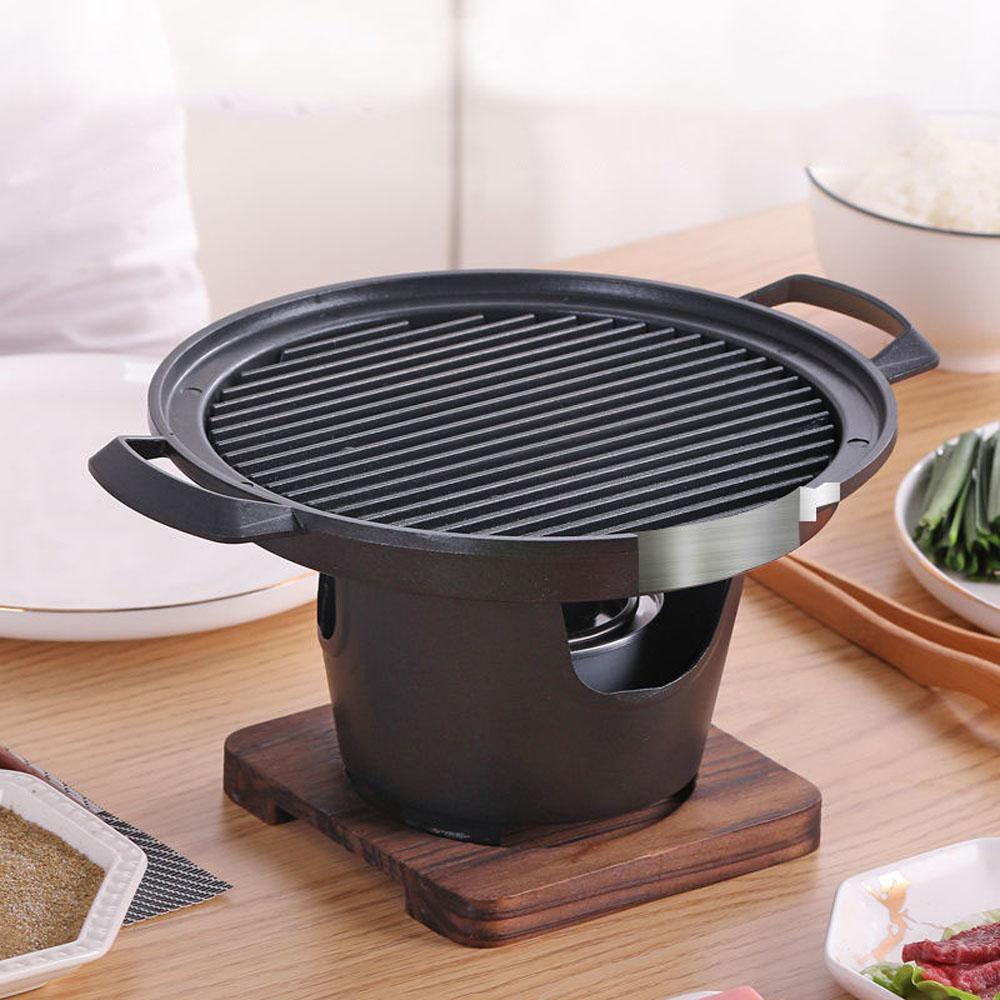 [Elegan] Panggangan BBQ Mini Gaya Jepang Paduan Aluminium Alat Barbekyu Aksesoris BBQ Rumah Tangga Panggangan Arang