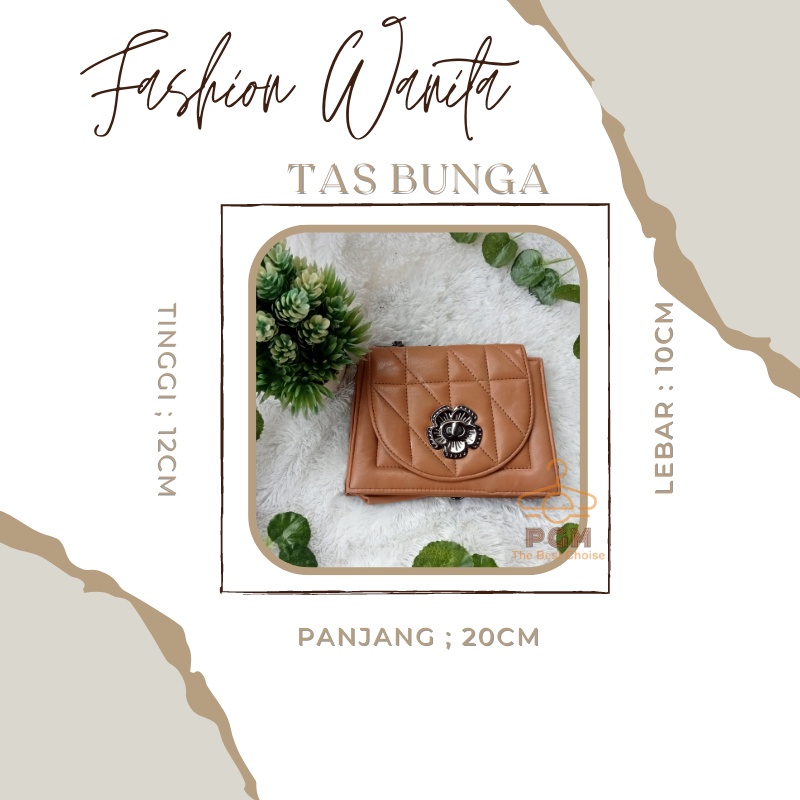 Tas Selempang Bahu Wanita Sintetis Model BUNGA| Fashion Behel Sintetis Tas ootd Model Daun | Tas Murah Slingbag wanita Murah Bisa Cod