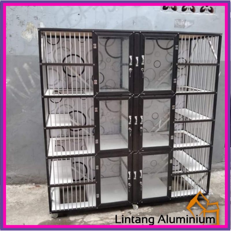 Kandang Kucing Aluminium // Minimalis 3TINGKAT 6kamar