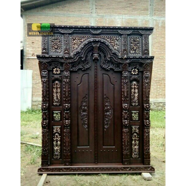 Pintu rumah ukir pintu gebyok kayu jati dekorasi rumah idaman