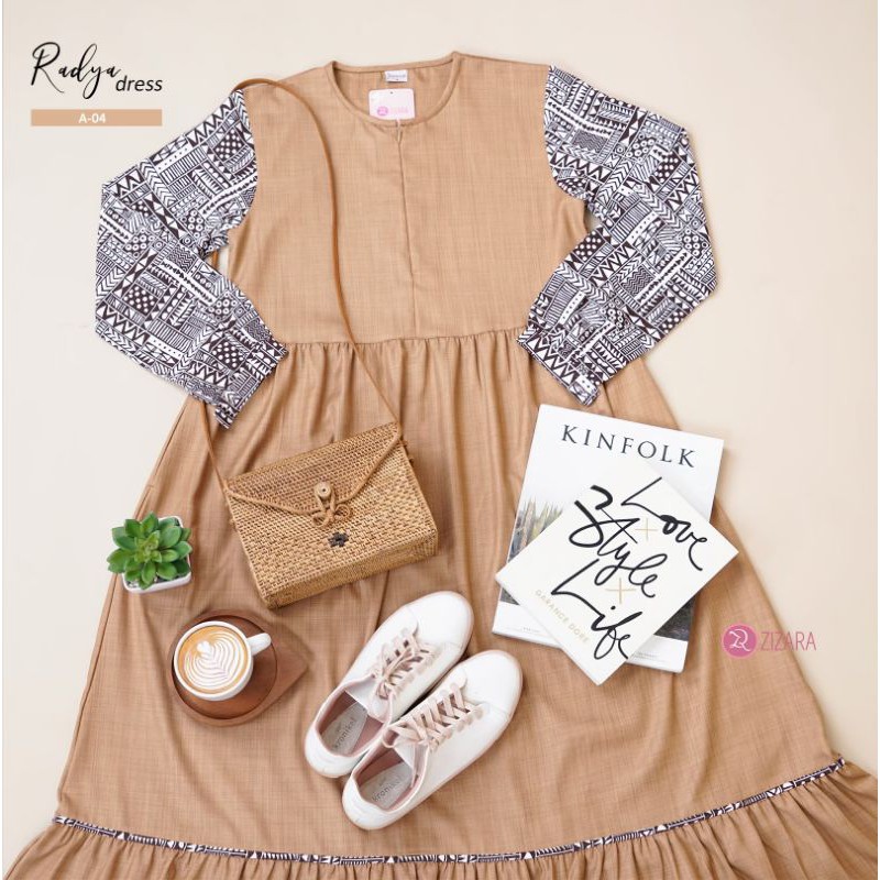 RADYA DRESS BY ZIZARA | GAMIS KOMBINASI ETNIK SIZE XL | GAMIS JUMBO