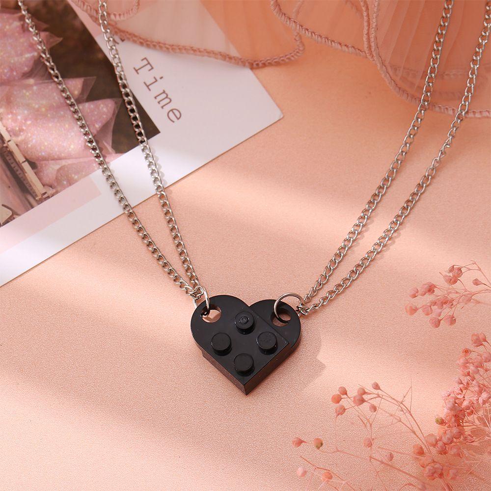 Chookyy Love Kalung Hadiah Valentine Ganda Punk Heart Brick