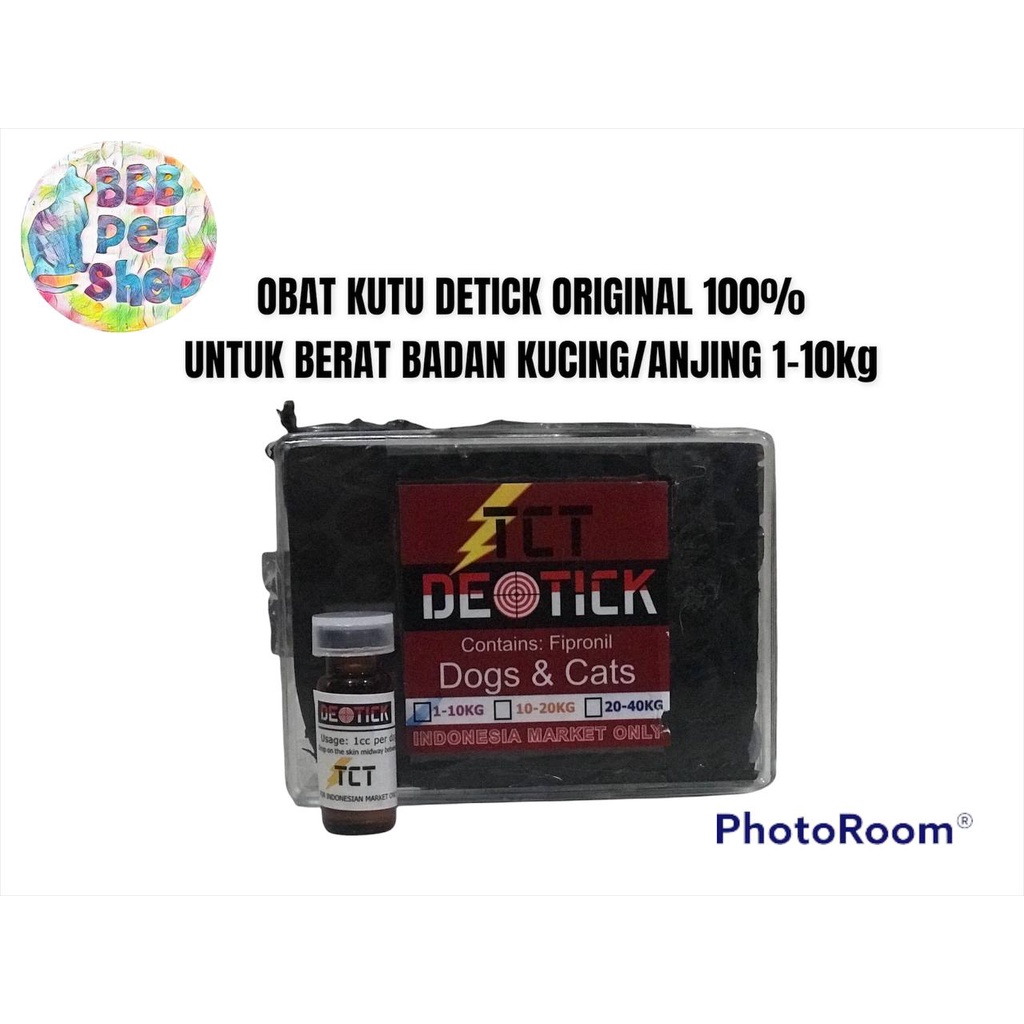 DETICK / OBAT KUTU KUCING / OBAT KUTU ANJING / BERAT 1-10kg