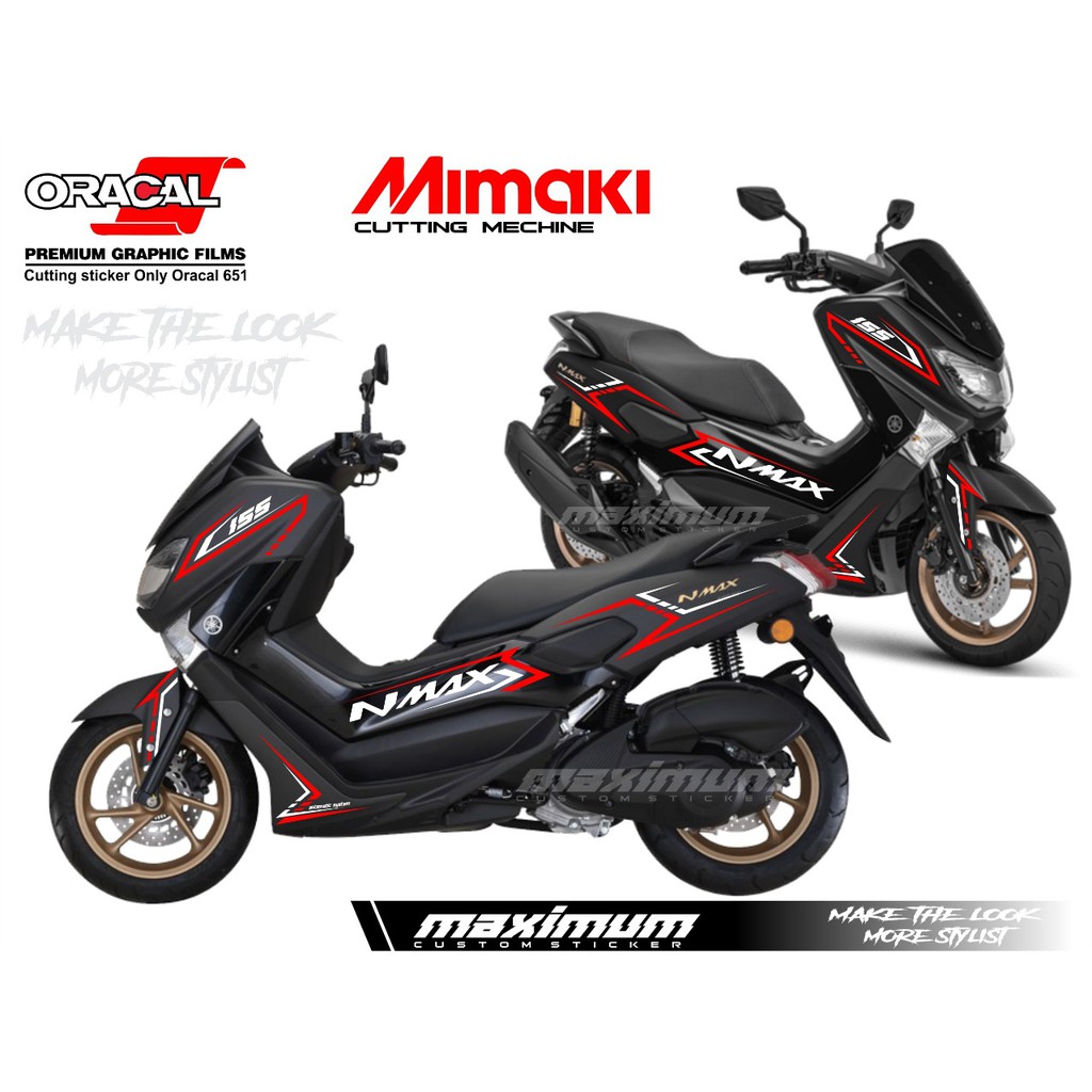 CUTTING STICKER NMAX - STRIPING ORACAL NMAX MERAH PUTIH