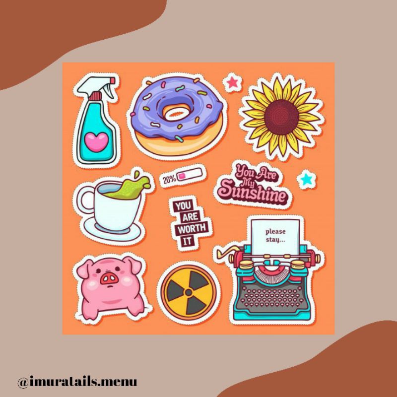 56pcs Sticker Tumblr Aesthetic 4