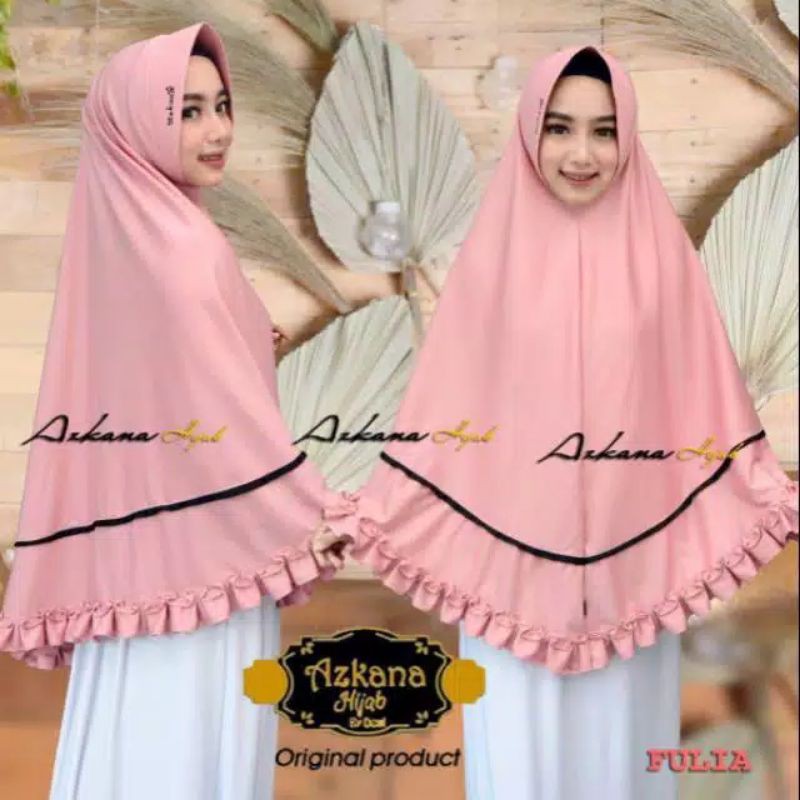 jilbab jumbo murah azkana hijab fulia Khimar jumbo Khimar Jersey ECER grosir murah