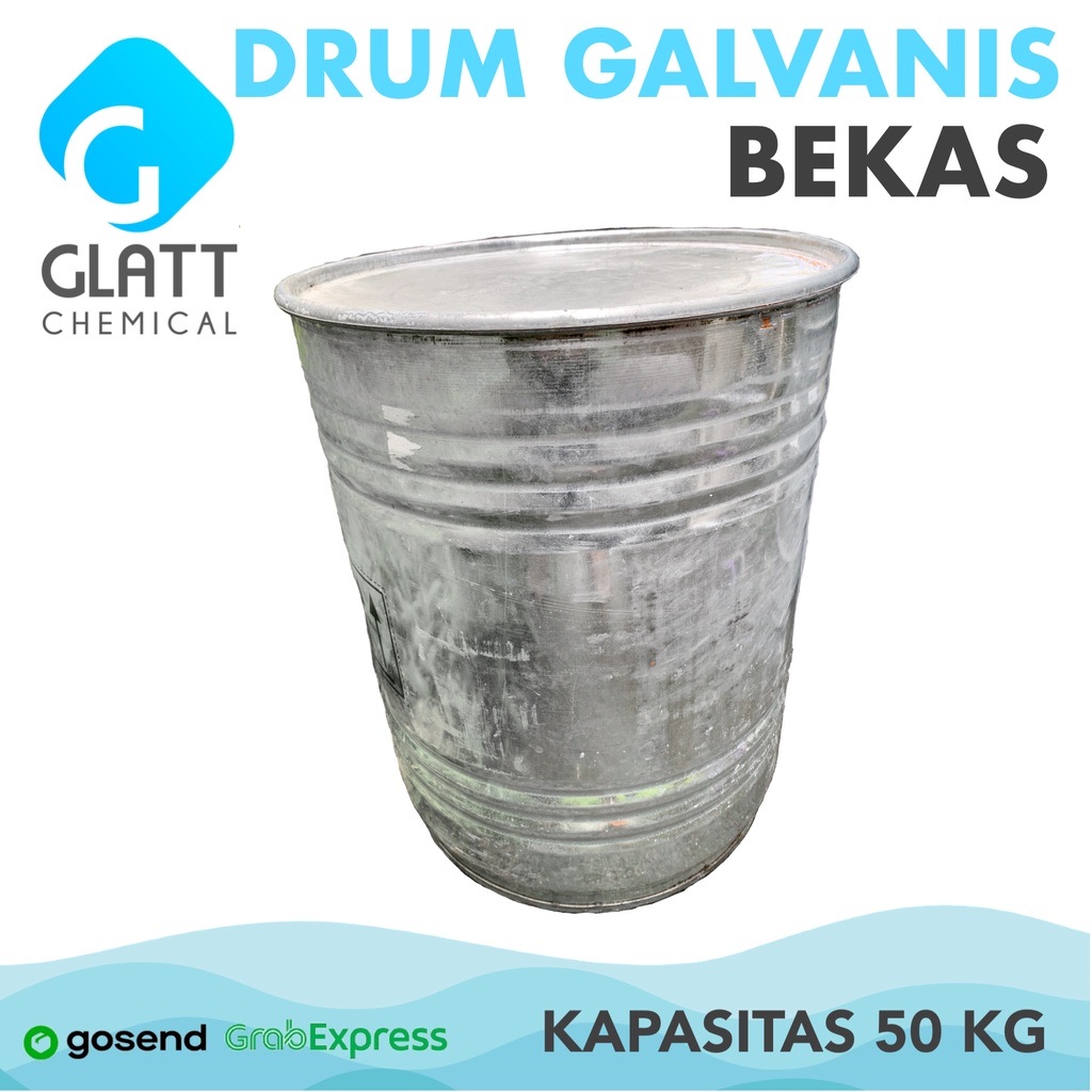 Drum Galvanis Bekas Kapasitas 50 kg - Drum Tong Plat Besi Murah