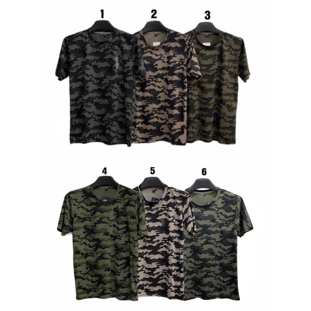 kaos pria loreng /kaos pria army/kaos army lengan pendek