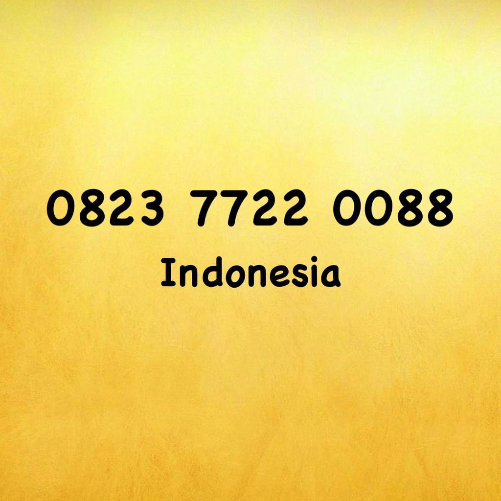 Nomor Cantik Kartu AS Kuartet AA - 88 - 088 - 722 - 0823 7722 0088