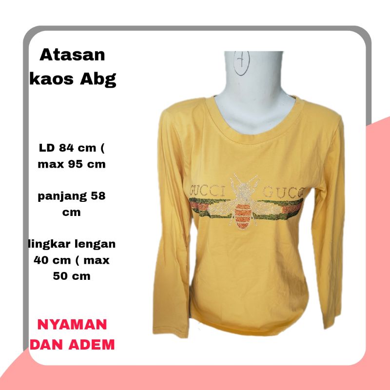 ATASAN KAOS ABG REMAJA WANITA atasan kaos cewek cewe remaja perempuan wanita lengan panjang pakaian cewek baju atasan kaos import wanita bahan adem terbaru atasan wanita cewek cewe ABG remaja kekinian terbaru lengan panjang import nyaman adem premium lucu