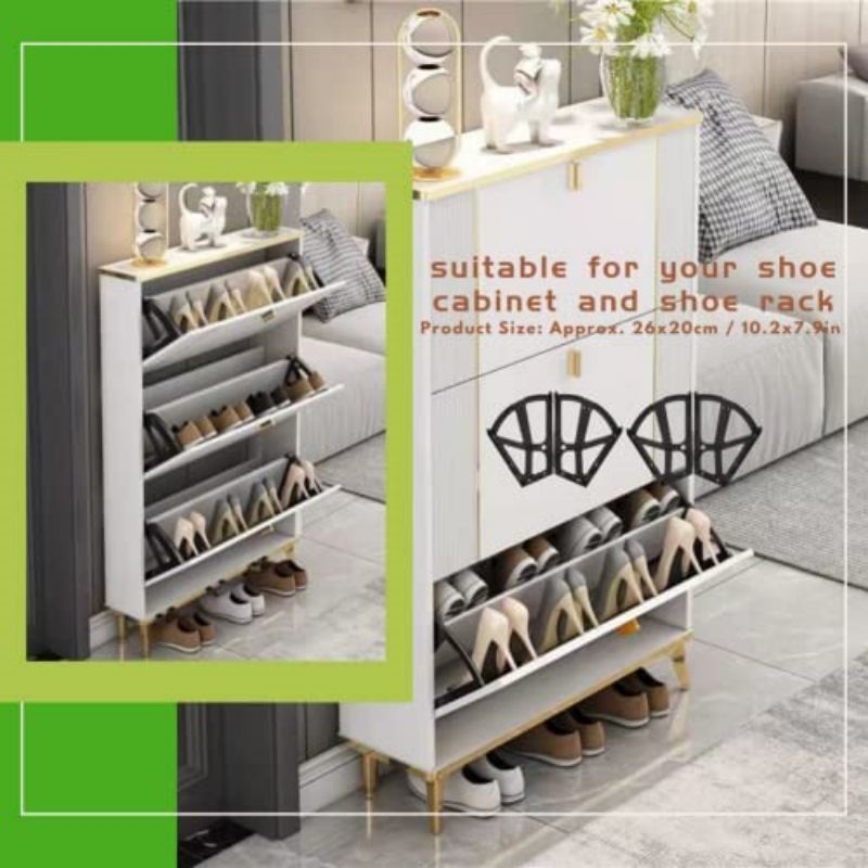 2pcs Braket Rak Sepatu Putar 1/2/3 Susun Engsel Rak Sepatu Alat Membuat Rak Sepatu Shoes Drawer Cabinet Hinges Frame