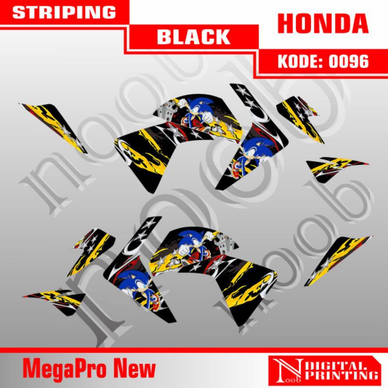 decal sticker striping MEGAPRO NEW / stiker striping MEGAPRO NEW / variasi motor / aksesoris motor