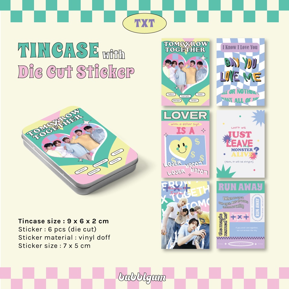 

Tincase with Die Cut Sticker Set