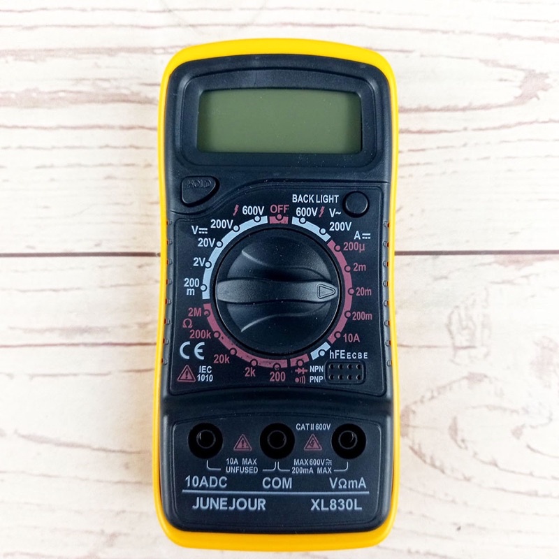 Junejour Mini Digital Multimeter AC/DC Voltage Tester - XL830L - Black