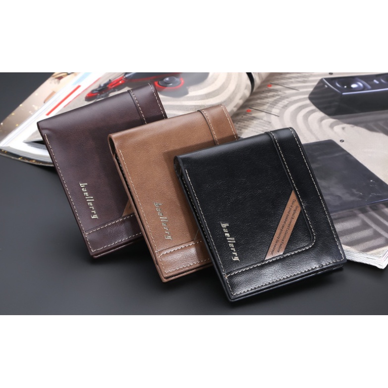 DOMPET LIPAT PRIA BAELLERRY ORIGINAL KULIT PENDEK SLOT KARTU BLY48