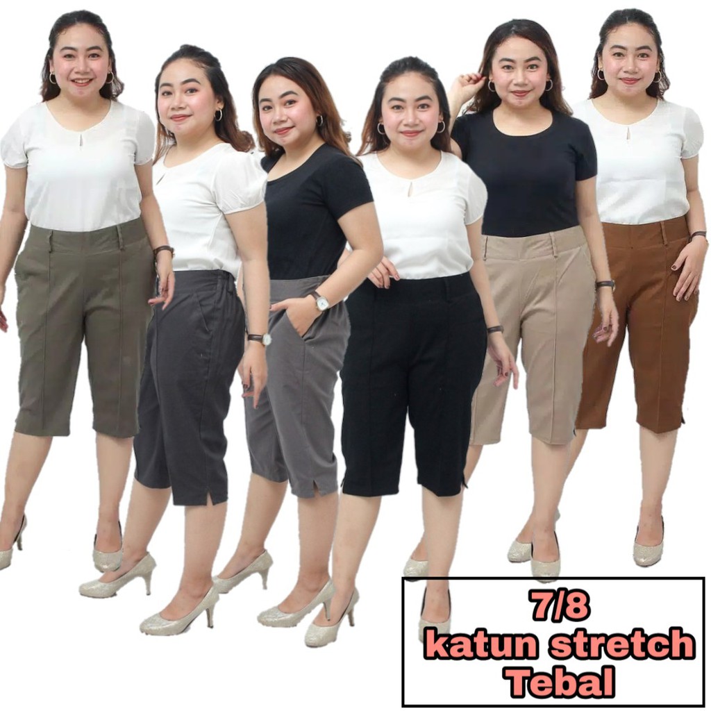 CELANA WANITA BAGGY PANTS 7/8 PANJANG DI BAWAH LUTUT BAHAN CHINOS ORI