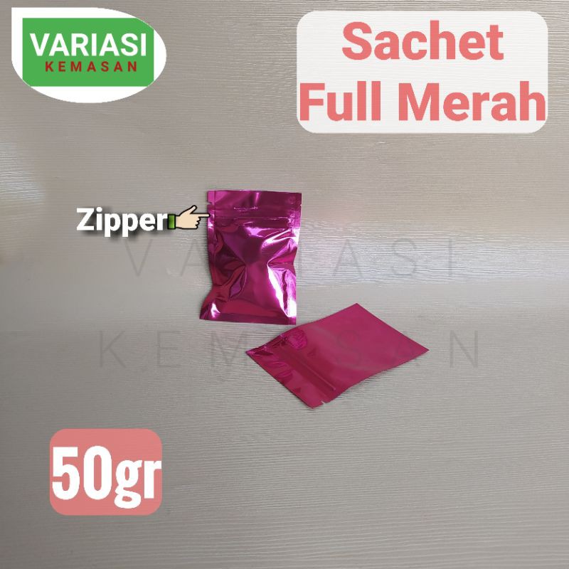 SACHET MERAH FOIL 50GR WITH ZIPPER