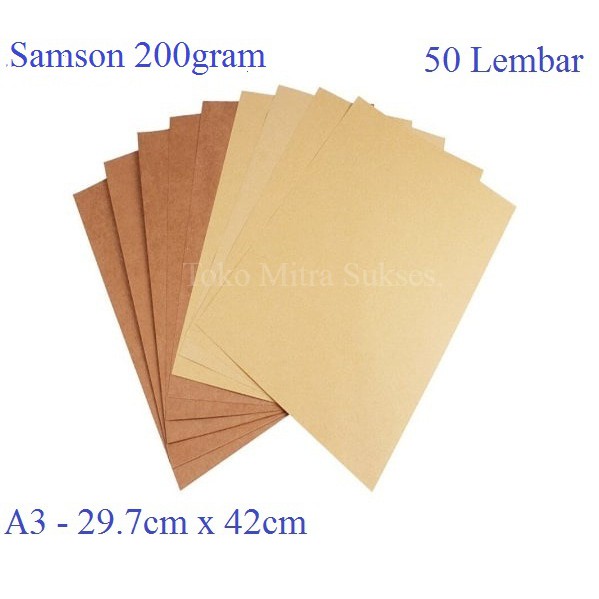 

50 Lembar Kertas Samson Kraft A3 200gram