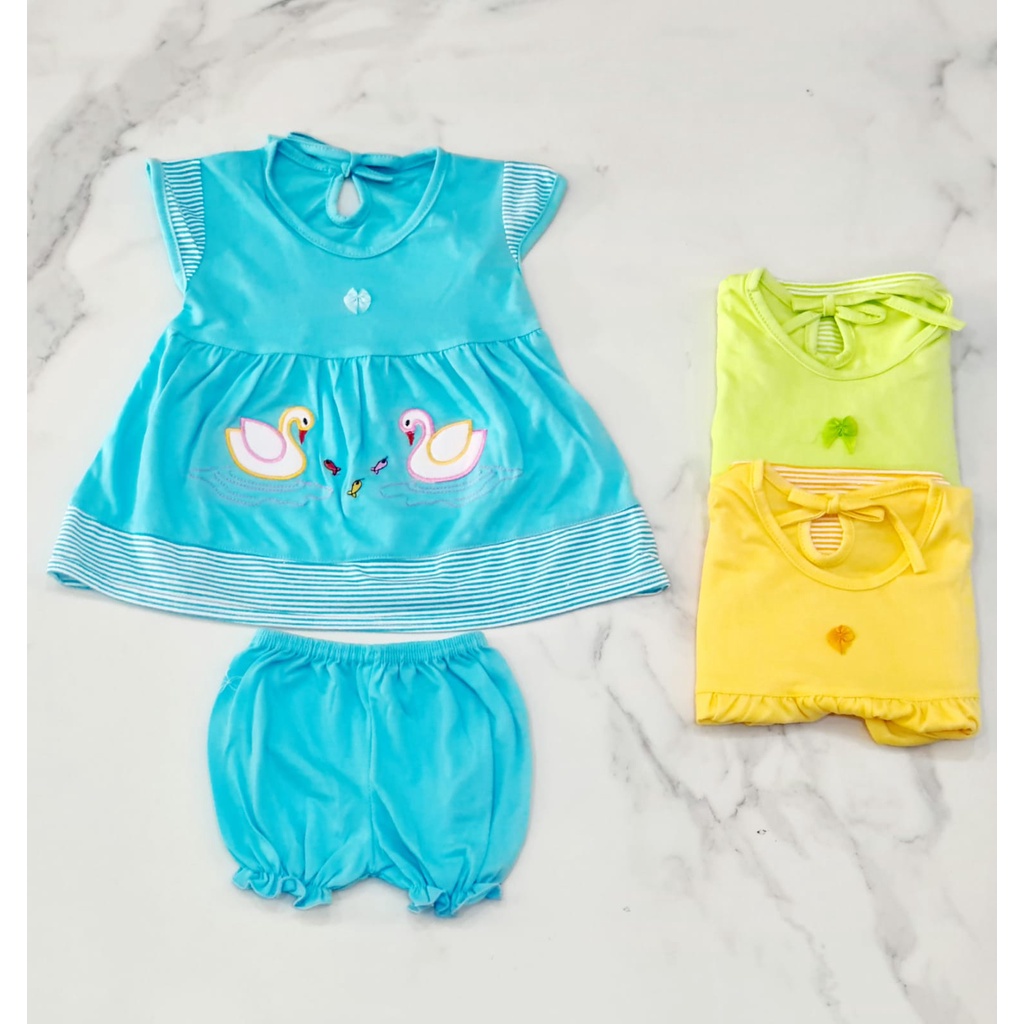 Terusan Baju Bayi Baju Dress Bayi Perempuan usia 0-12 bulan DRS-03