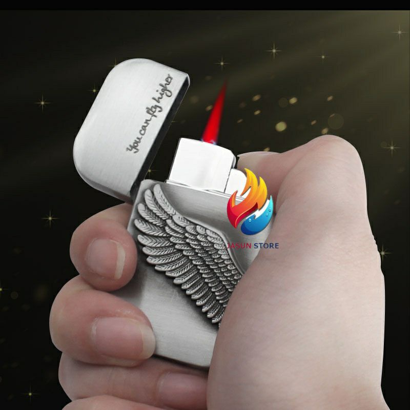 Mancis Antik Korek Api Bara Gas Motif Wing HG-568-6 3892