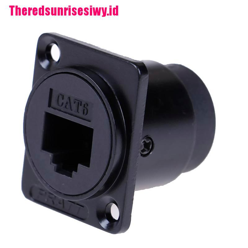 【Theredsunrisesiwy.id】RJ45 D-type module socket female signal connector cat6 panel mount network