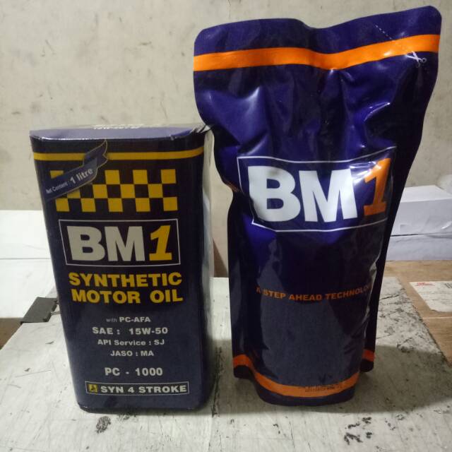 Oli BM1 1L 1 liter 15W-50 JASO MA API SJ full synthetic