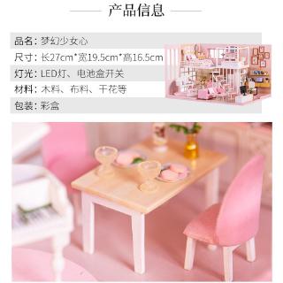 Cutebee Diy Dollhouse Miniatur Rumah Rumahan  Furnitur 