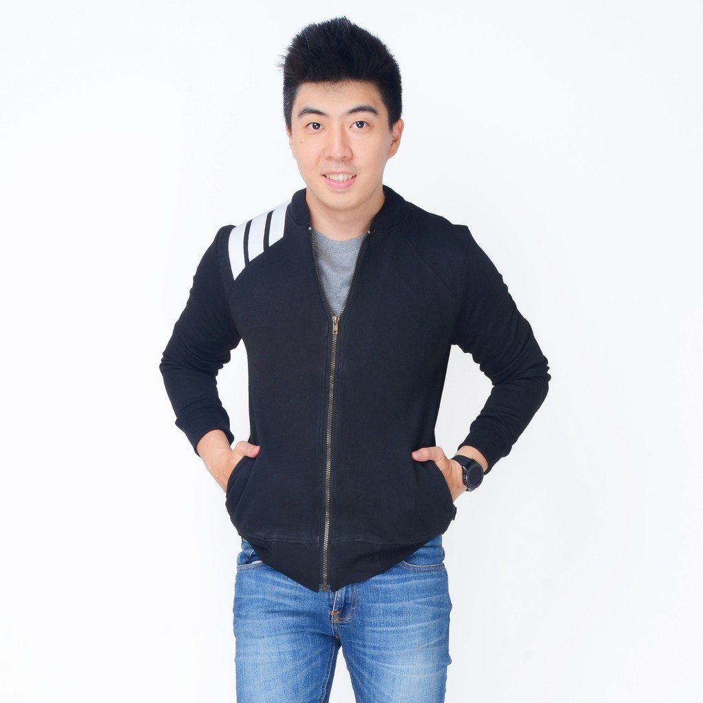 Jaket Basic Tangan panjang Pria Variasi List - XSHOP Bryen