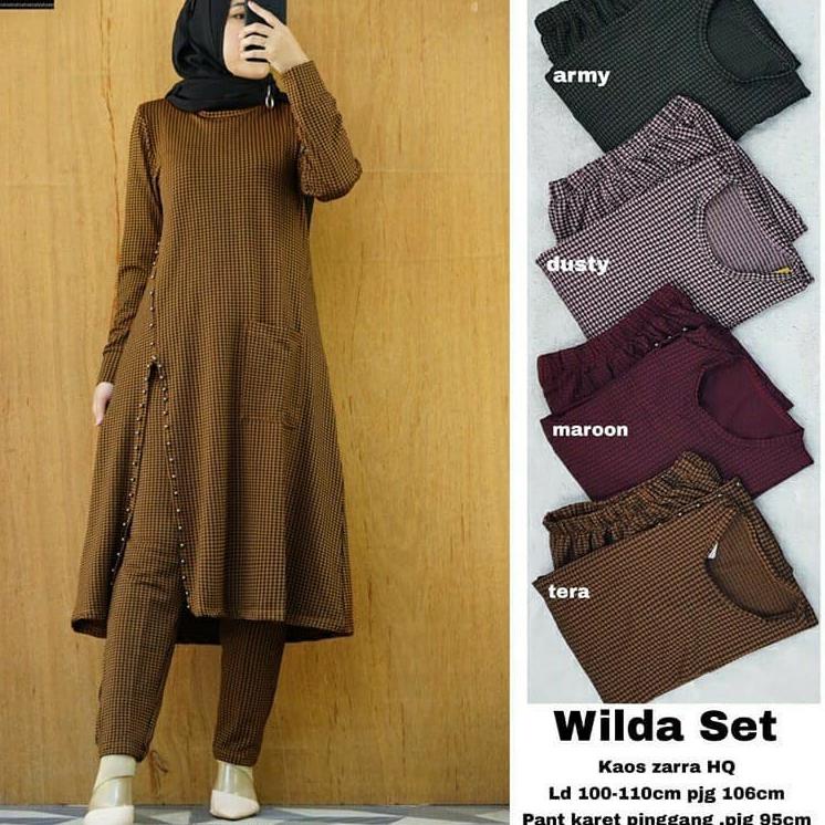 BCR.27Jn22ᶠ - Setelan WanitaKaos Zara Premiun Wilda Set by Valent Hijab Fashion Solo