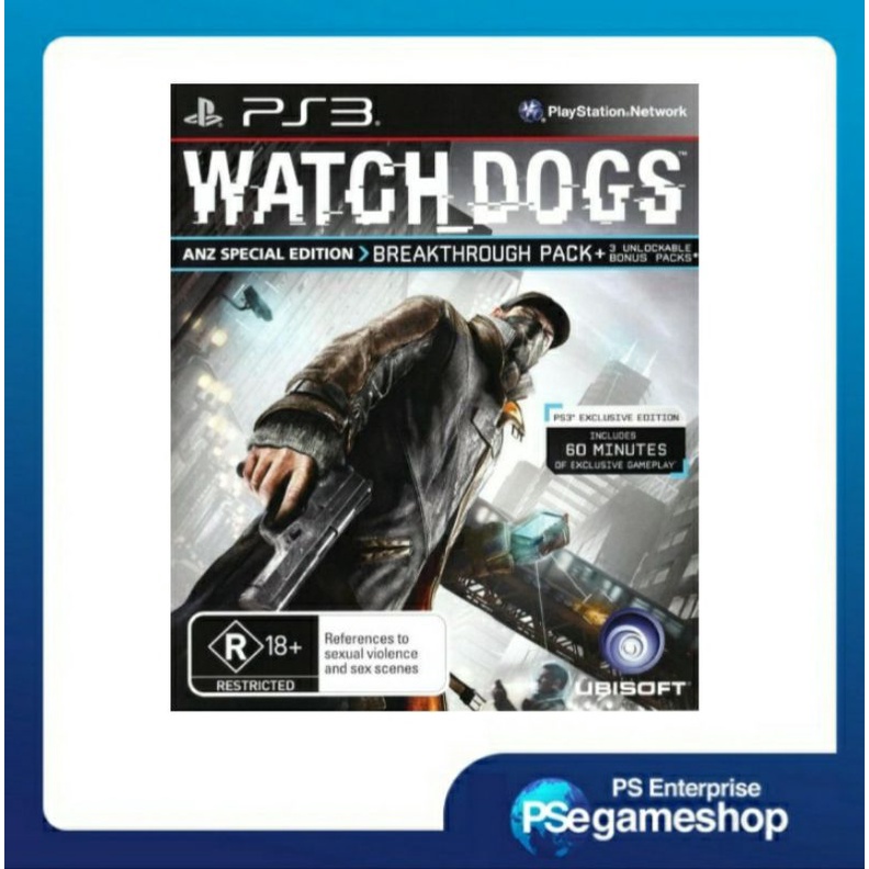 Ps3 Watch Dogs (ANZ Special Edition) - Eng / preloved