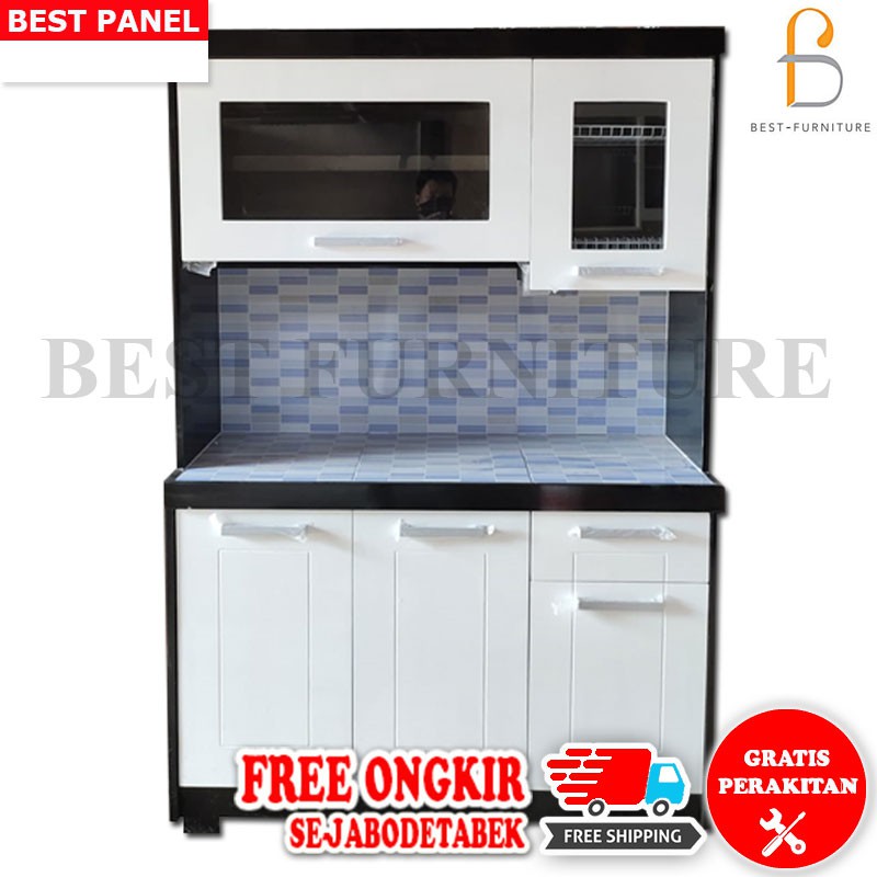 GRATIS ONGKIR &amp;RAKIT Best LS ORION Rak Piring Rak Dapur Kitchen Set Lemari Sayur Minimalis Multiplek